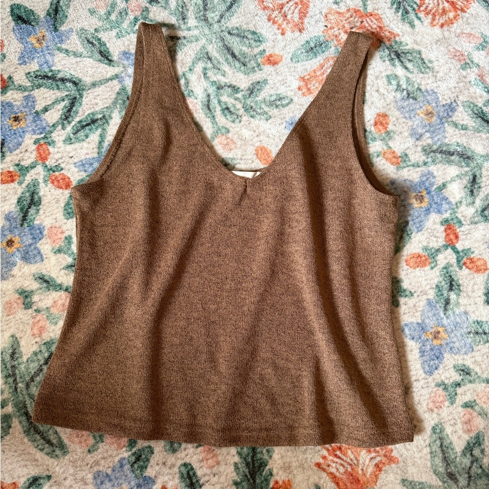 Brown Sleeveless Women's Top